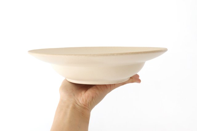 Pasta plate ivory porcelain ORLO Mino ware