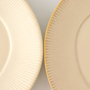 Rim plate ivory porcelain ORLO Mino ware