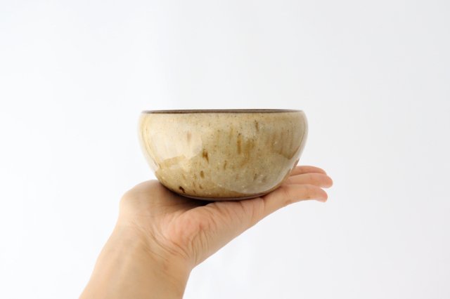 Small Round Bowl Beige | Kobachi Mino Ware