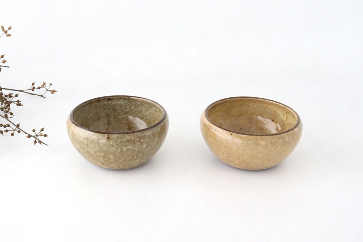 Small Round Bowl Beige | Kobachi Mino Ware