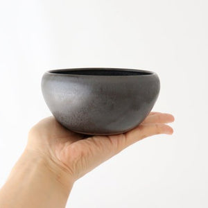 Small round bowl, oxidized glaze, pottery, Mino ware