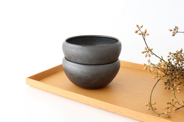 Small Round Bowl Black | Kobachi Mino Ware