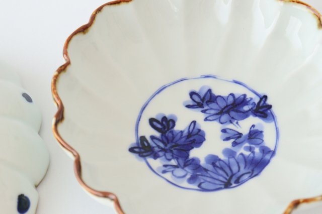 Flower-shaped Bowl Blue Flower Small | Kobachi Hasami Ware