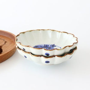 Flower-shaped Bowl Blue Flower Small | Kobachi Hasami Ware