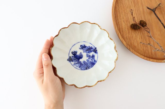 Flower-shaped Bowl Blue Flower Small | Kobachi Hasami Ware