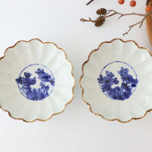 Flower-shaped Bowl Blue Flower Small | Kobachi Hasami Ware