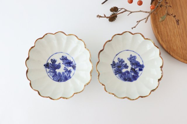 Flower-shaped Bowl Blue Flower Small | Kobachi Hasami Ware