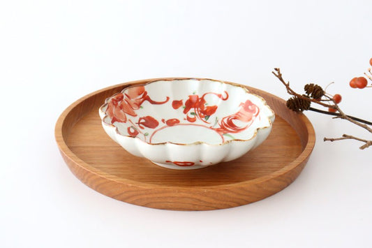 Flower pot, small, Akae Banreki, porcelain, Hasami ware