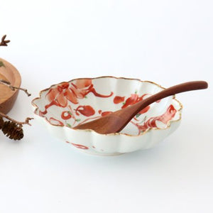 Flower-shaped Small Bowl Red-painting | Kobachi Hasami Ware