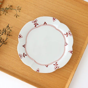 Wreath plate M, brocade tip floret, Koyo kiln, porcelain, Arita ware