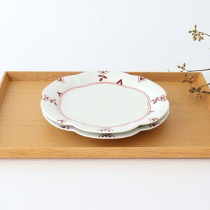 Wreath plate M, brocade tip floret, Koyo kiln, porcelain, Arita ware