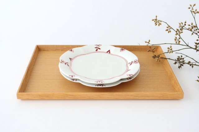 Wreath plate M, brocade tip floret, Koyo kiln, porcelain, Arita ware