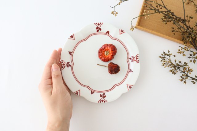 Koyo Kiln Flower-shaped Plate Red Flower | Arita Ware