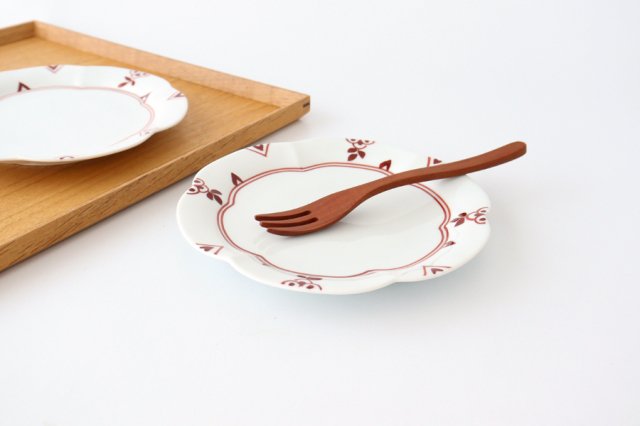 Koyo Kiln Flower-shaped Plate Red Flower | Arita Ware