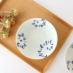 Anti-ball Blue 14cm Rust Arabesque Leaf Koyo Kiln Porcelain Arita Ware