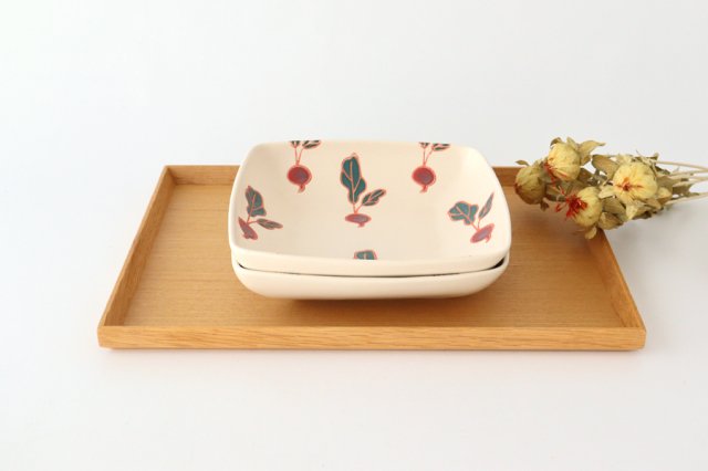 Square Large Bowl Radish | Serving Bowl Hasami Ware