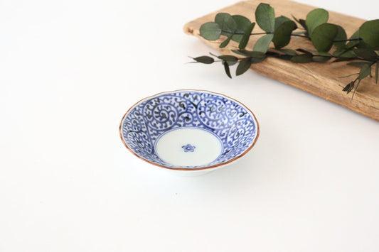 Sauce Plate Blue Arabesque | Hasami Ware