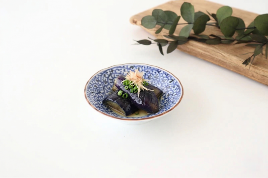 Sauce Plate Blue Arabesque | Hasami Ware