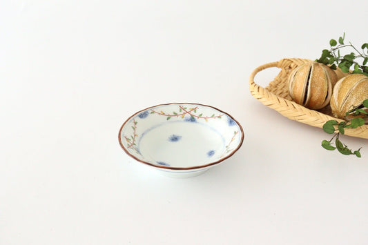 Small plate, flower pattern, porcelain, Hasami ware