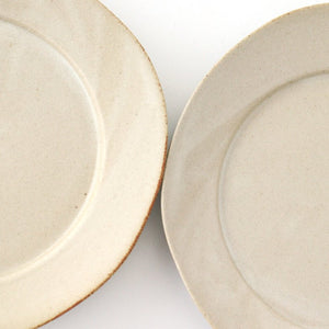 Round plate 19cm ivory porcelain fruit Mino ware