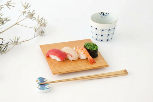 Aizawa Wood Crafts KITO Square Dessert Plate Zelkova