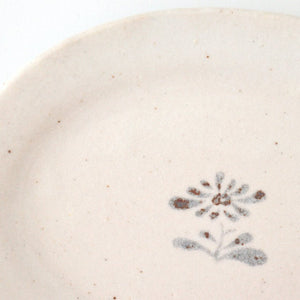 Kasumi floret oval plate Shino pottery Kitagama Kasen Kato Hiroshige Seto ware