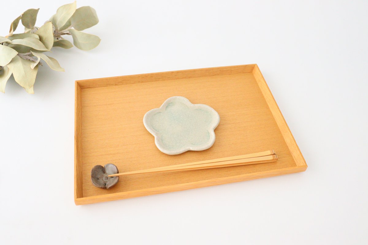 Tea heart small plate Plum pottery Kitagama Kasen Hiroshige Kato Seto ware