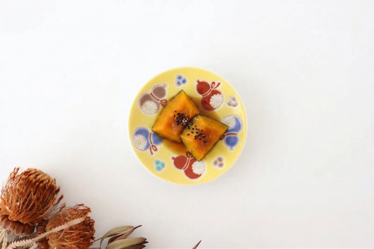 Seikou Kiln Sauce Plate Six Gourds | Kutani Ware