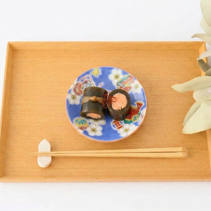Seikou Kiln Small Plate Sakura and Lucky Items | Kutani Ware