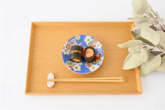 Seikou Kiln Small Plate Sakura and Lucky Items | Kutani Ware