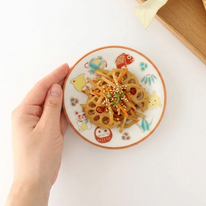 Seikou Kiln Small Plate Luckey Charms White | Kutani Ware