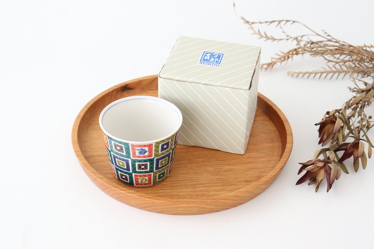 Seikou Kiln Soba Choko Stone Pavement Pattern | Free Cup Kutani Ware