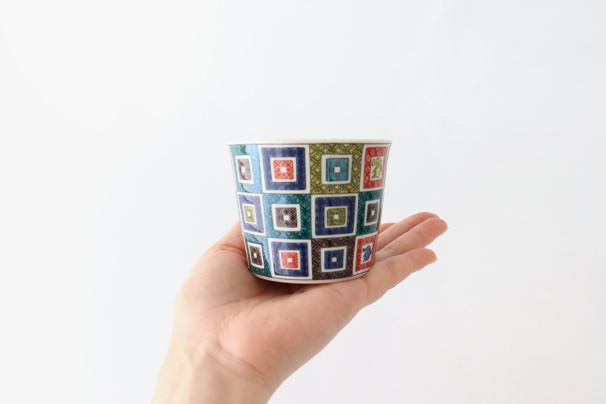 Seikou Kiln Soba Choko Stone Pavement Pattern | Free Cup Kutani Ware