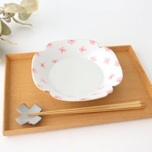 hana plate pink porcelain hana Arita ware