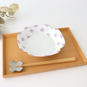 hana plate purple porcelain hana Arita ware