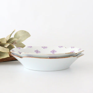 hana plate purple porcelain hana Arita ware