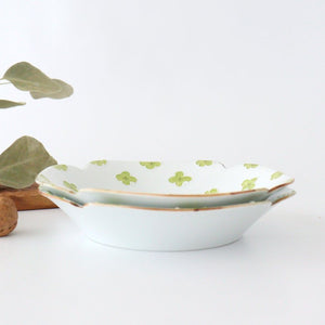 hana plate green porcelain hana Arita ware