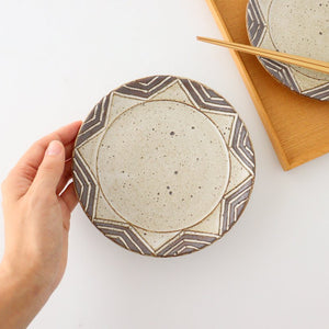 15cm/5.9in Plate Star Ceramic Tomaru Shigaraki Ware