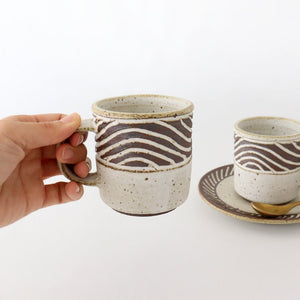 tomaru Mug Wave Pattern  | Shigaraki Ware