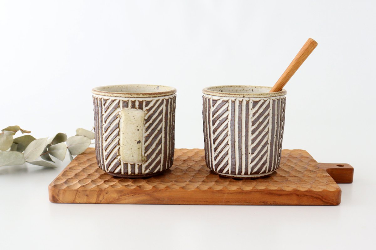 tomaru Mug Line Pattern  | Shigaraki Ware