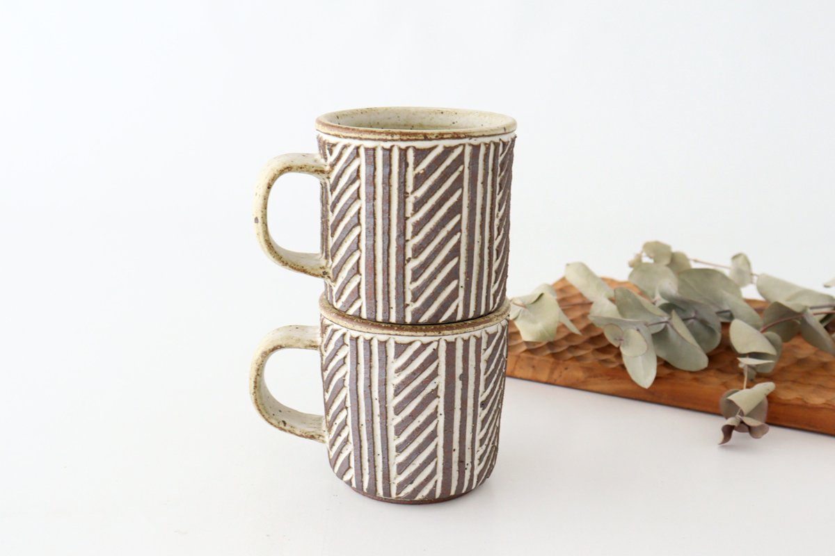 tomaru Mug Line Pattern  | Shigaraki Ware