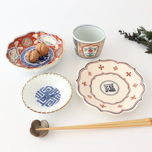 Rinkurou Kiln Small Bowl Old Imari Style Flower-pattern  | Kobachi Hasami Ware