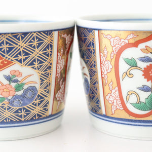 Soba choko window flower picture porcelain Rinkurou kiln Hasami ware