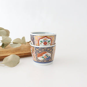 Soba choko window flower picture porcelain Rinkurou kiln Hasami ware