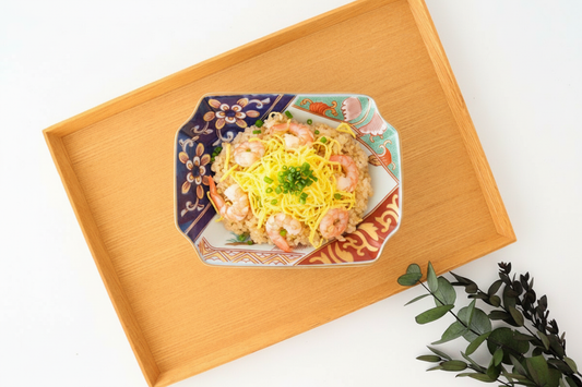Rinkuro Kiln Octagonal Plate Peony | Sushi Plate Hasami Ware