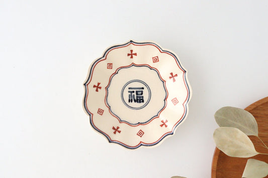 15cm/5.9in Bellflower Plate Fuku Semi-Porcelain Arita Ware