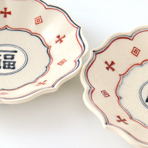 Bellflowershaped Plate Fuku Semi-Porcelain 15cm/5.9in | Arita Ware