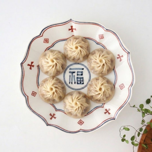 Bellflowershaped Plate Fuku Semi-Porcelain 21cm/8.3in | Arita Ware