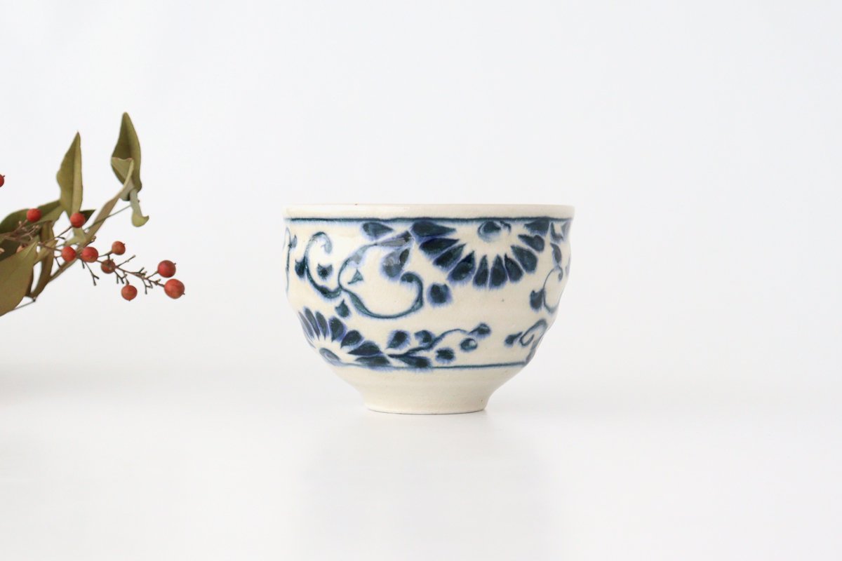 Soup Bowl Blue Flower Annan | Mino Ware