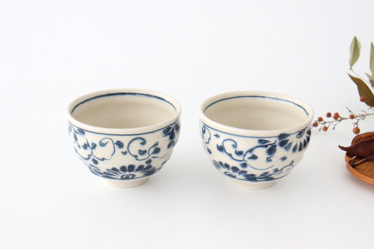 Soup Bowl Blue Flower Annan | Mino Ware